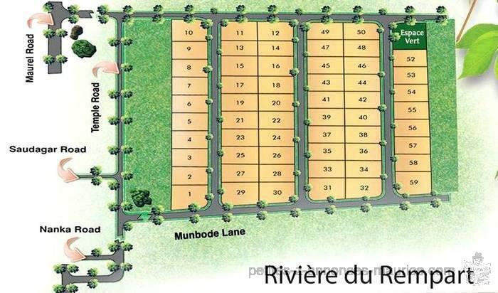 FOR SALE 58 RESIDENTIAL PLOTS IN RIVIERE DU REMPART.