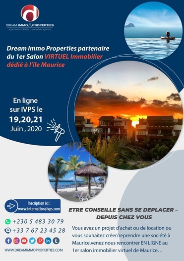Dream Immo Properties partenaire du 1er Salon VIRTUEL Immobilier dédié à l’île Maurice