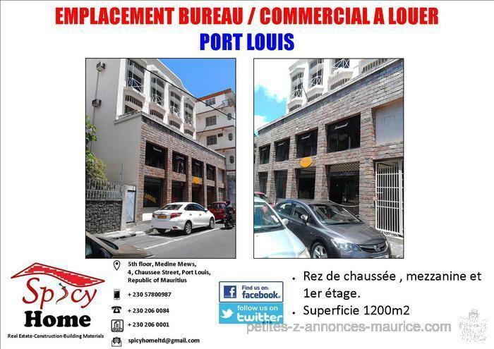 Emplacement Bureau / Commercial a Louer Port Louis