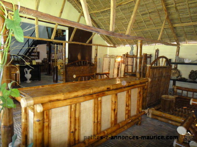 Vente de Tropical Bambou (atelier de fabrication et magasin de vente) à Tamatave Madagascar