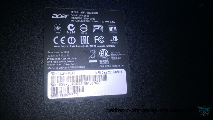 vend laptop de marque Acer